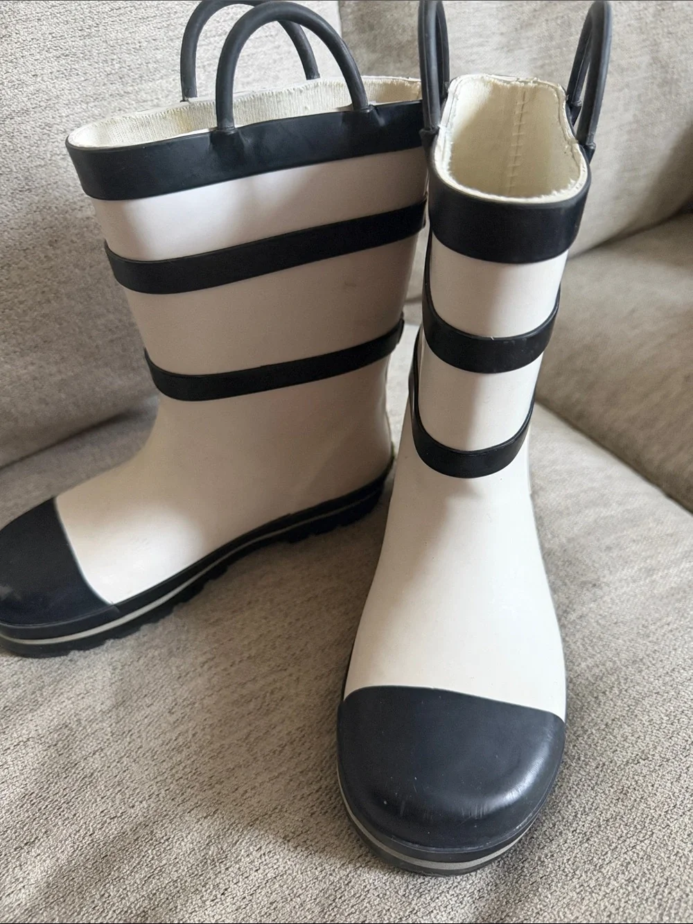 Western Chief Kids 'Space Explorer' White & Black Rain Boots